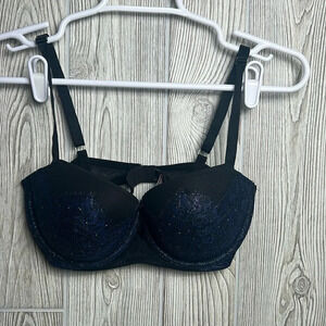 Victoria's Secret Very Sexy Uplift Balconet Bra, Blue, 32DD, Underwire, Padded